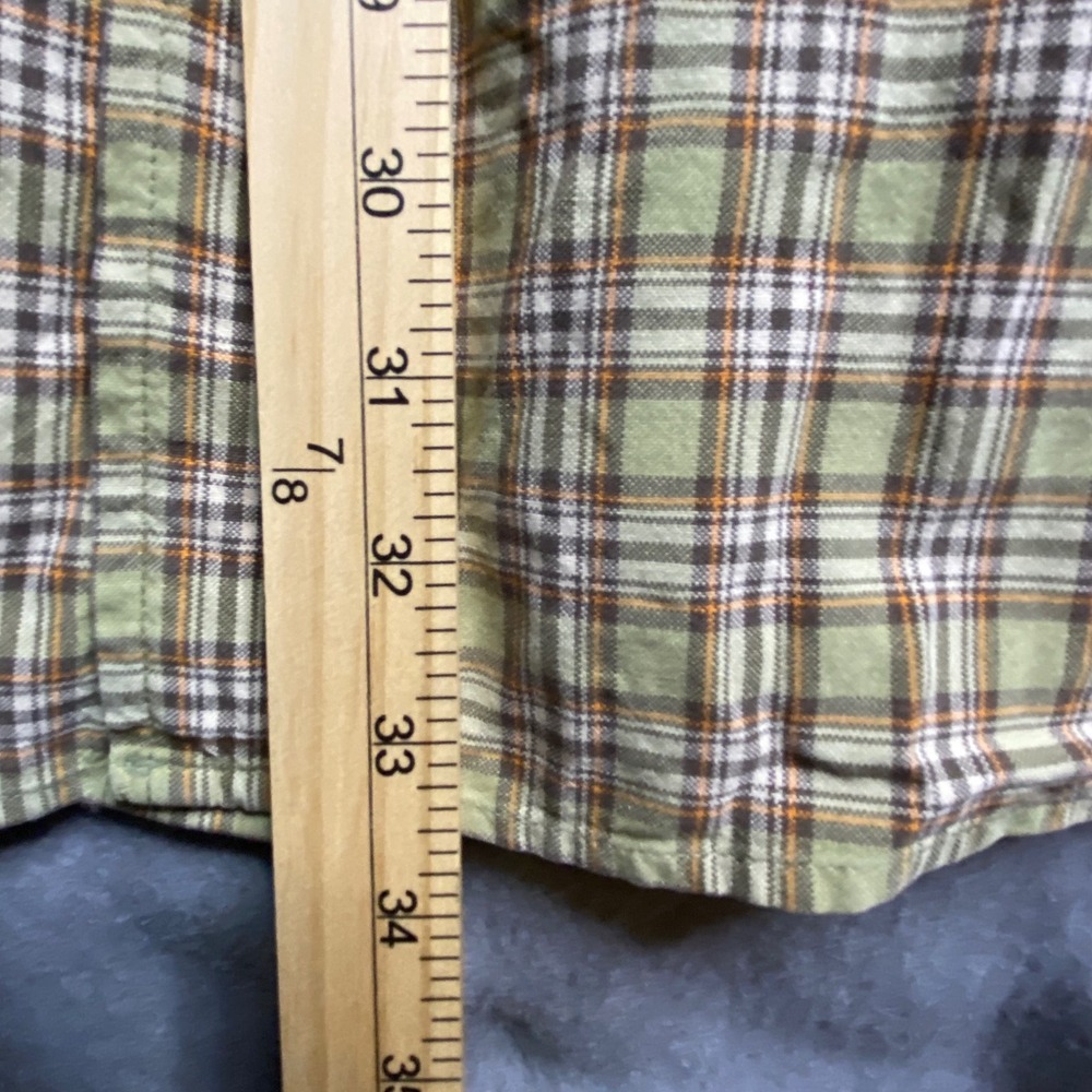 Ralph Lauren Jeans Co. Mens Plaid Short Sleeve Button Down Shirt XL Green Brown - Picture 3 of 9